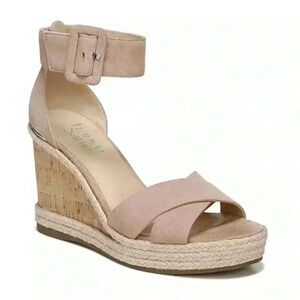 Franco Sarto Shoes: Franco Sarto Quintana Suede Espadrilles Peach Size 7.5M